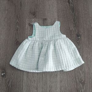 Cat & Jack Baby Girl's Fancy Mint Green And Silver Easter Dress Newborn